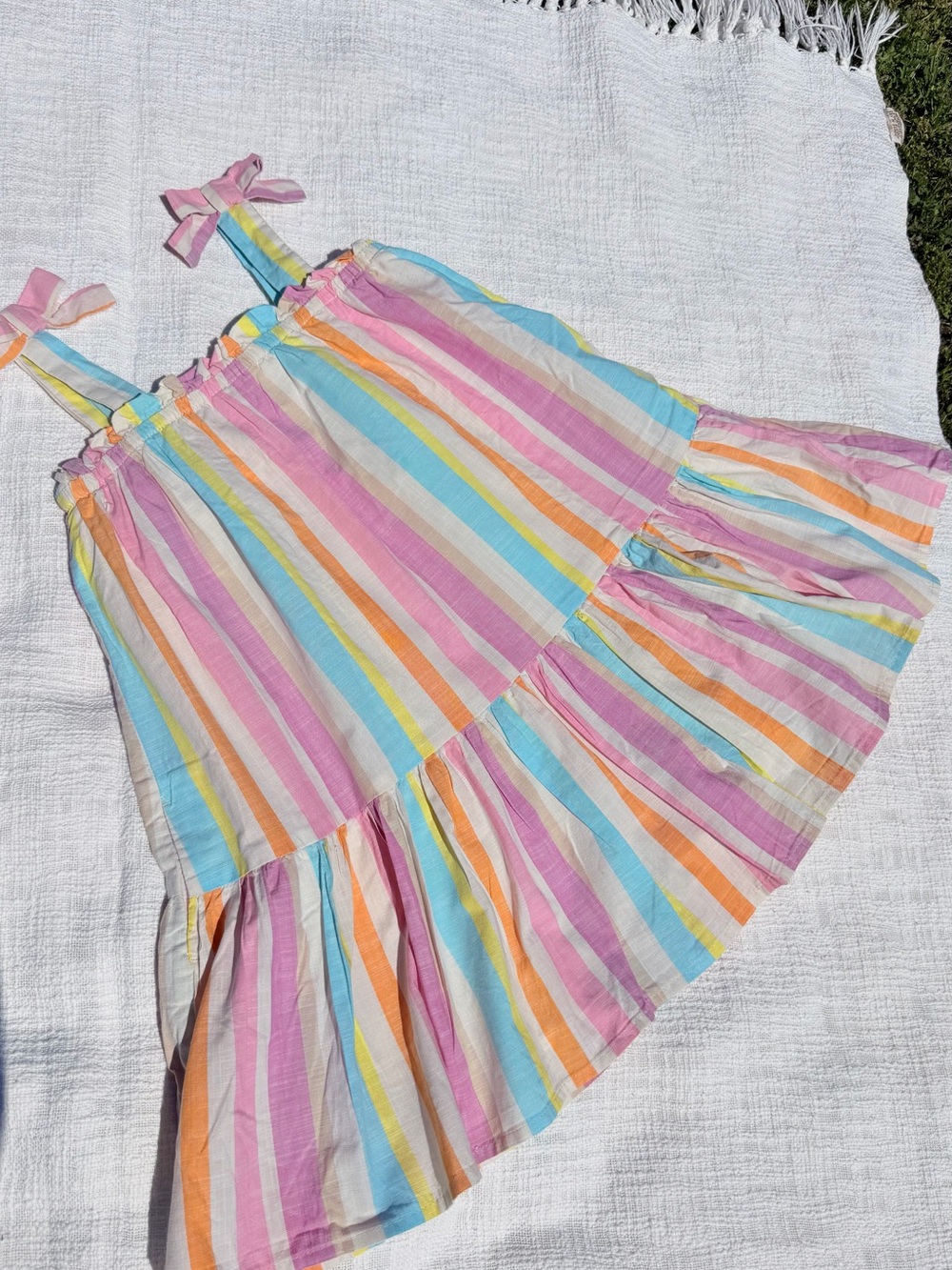 Cat & Jack Pastel Rainbow Striped Sundress